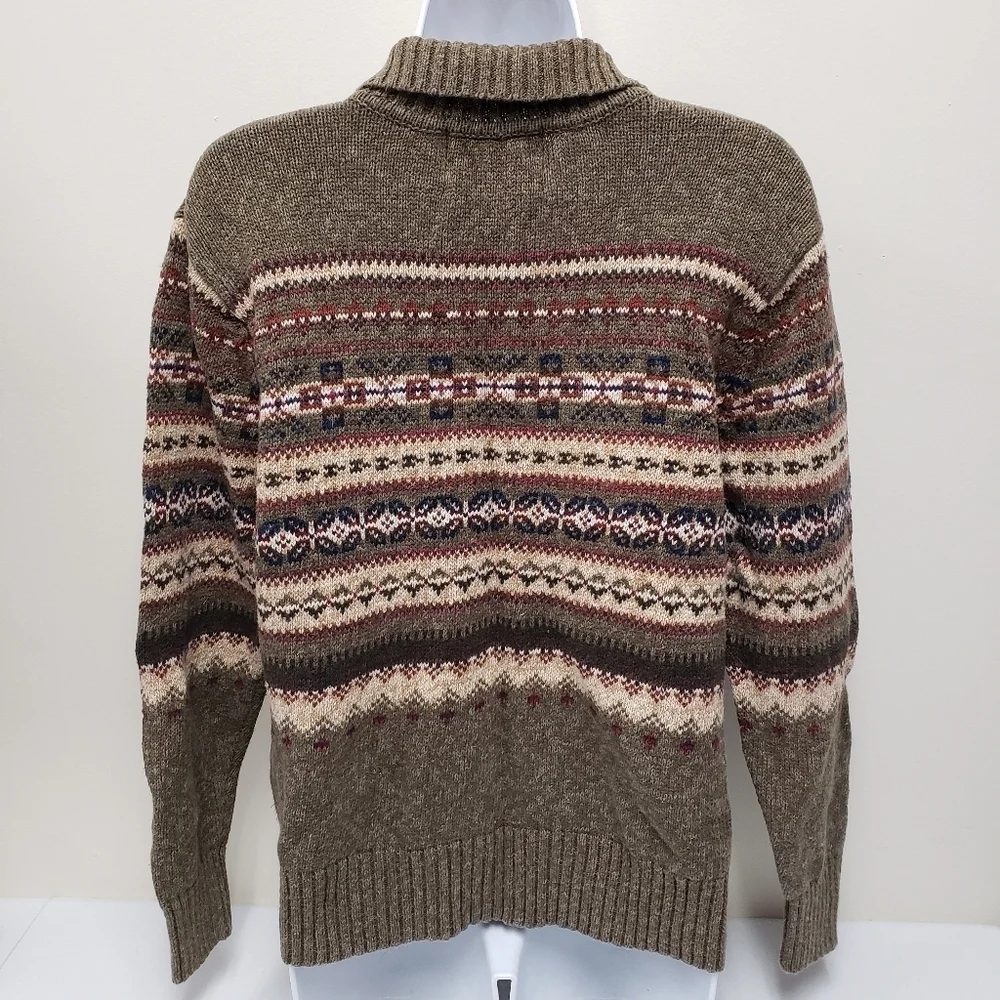 Tiara International Womens Full Zip Sweater Jacket Fair Isle Size Medium - Picture 3 of 8